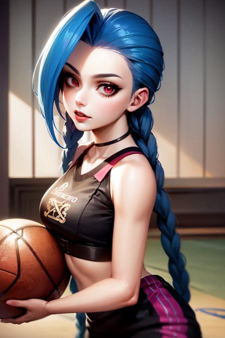 18805-2075532071-jinxLol,solo,Jinx playing basketball,basketball outfit,detailed lighting, detailed shadows, detailed background,steampunk  ,.png